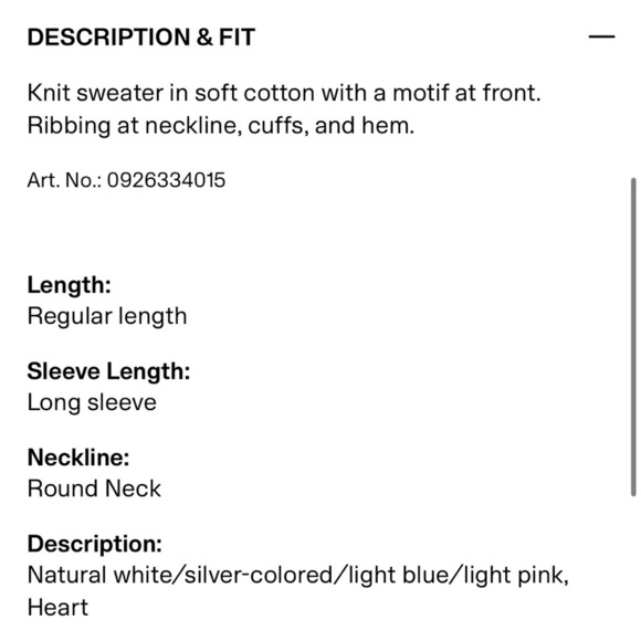 H&M Long Sleeve Textured Sweater with Flip Sequin Heart Design - Picture 9 of 10